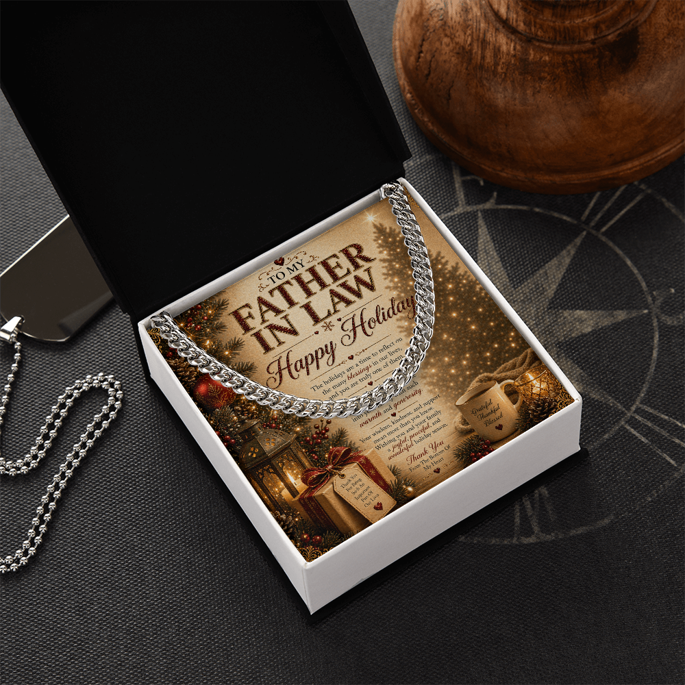 Elegant Christmas Greeting For My Father-In-Law Gift Set