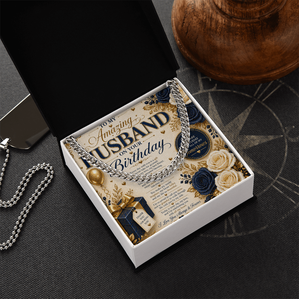 Elegant Birthday Card For My Hubby Gift Set
