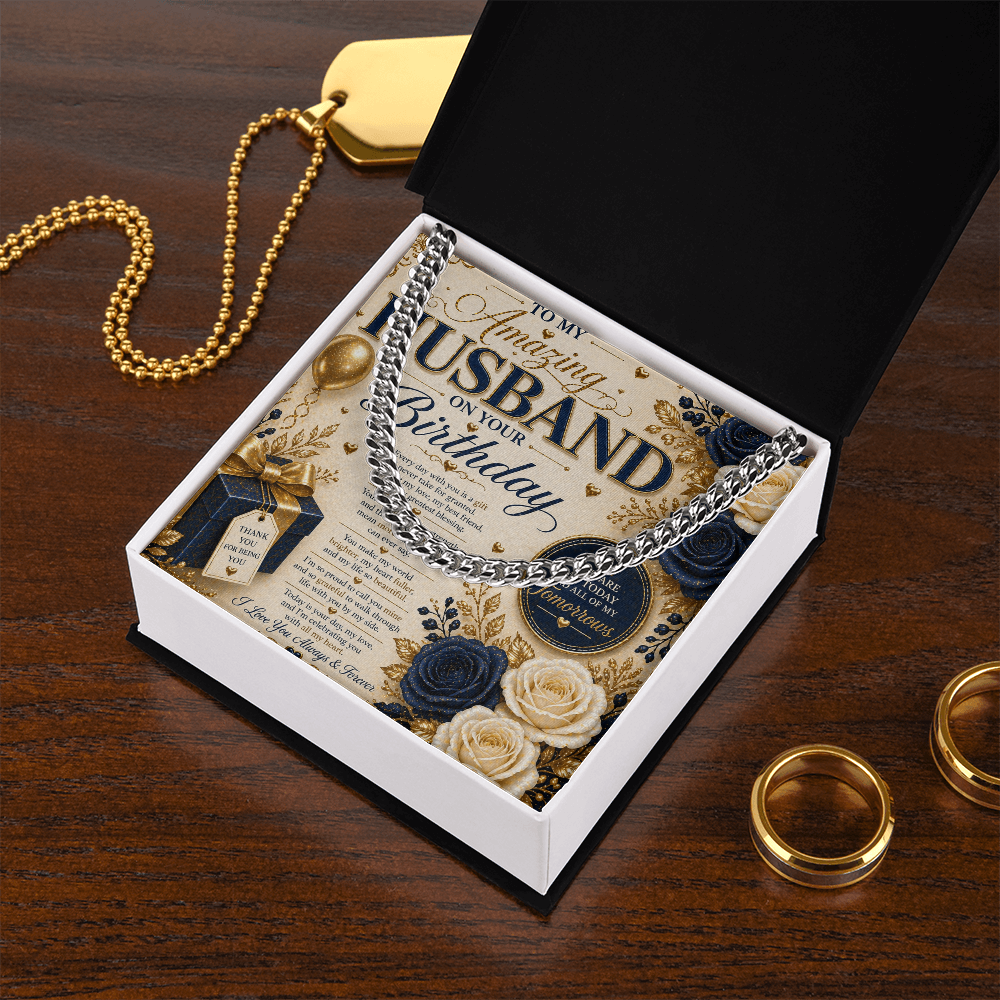 Elegant Birthday Card For My Hubby Gift Set
