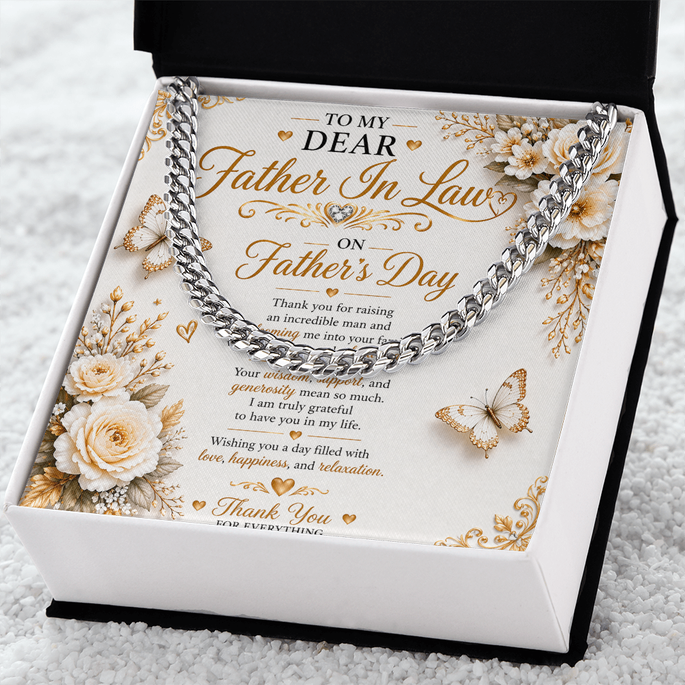 Elegant Father's Day Appreciation Card For My Father-In-Law Gift Set
