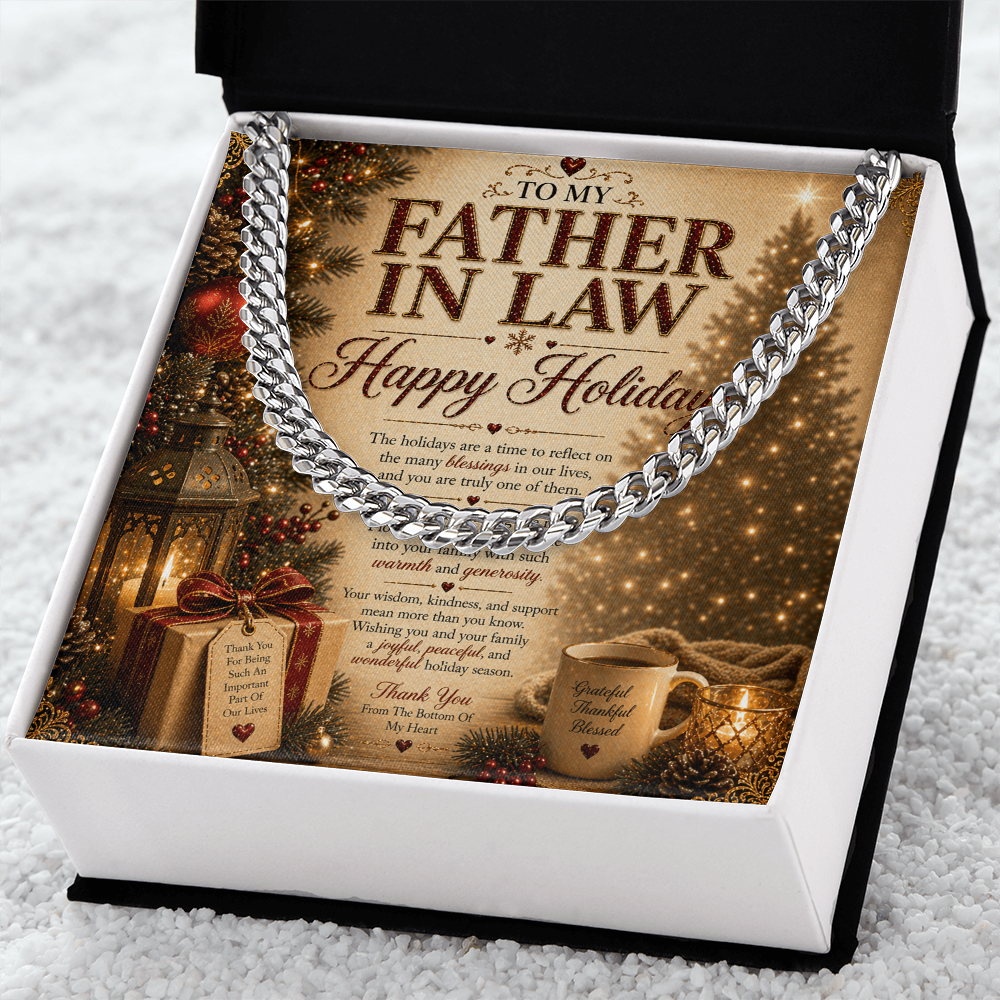 Elegant Christmas Greeting For My Father-In-Law Gift Set