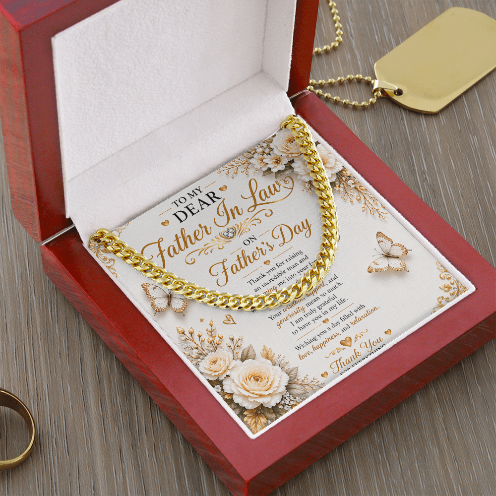 Elegant Father's Day Appreciation Card For My Father-In-Law Gift Set