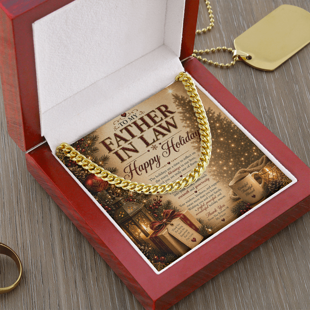 Elegant Christmas Greeting For My Father-In-Law Gift Set