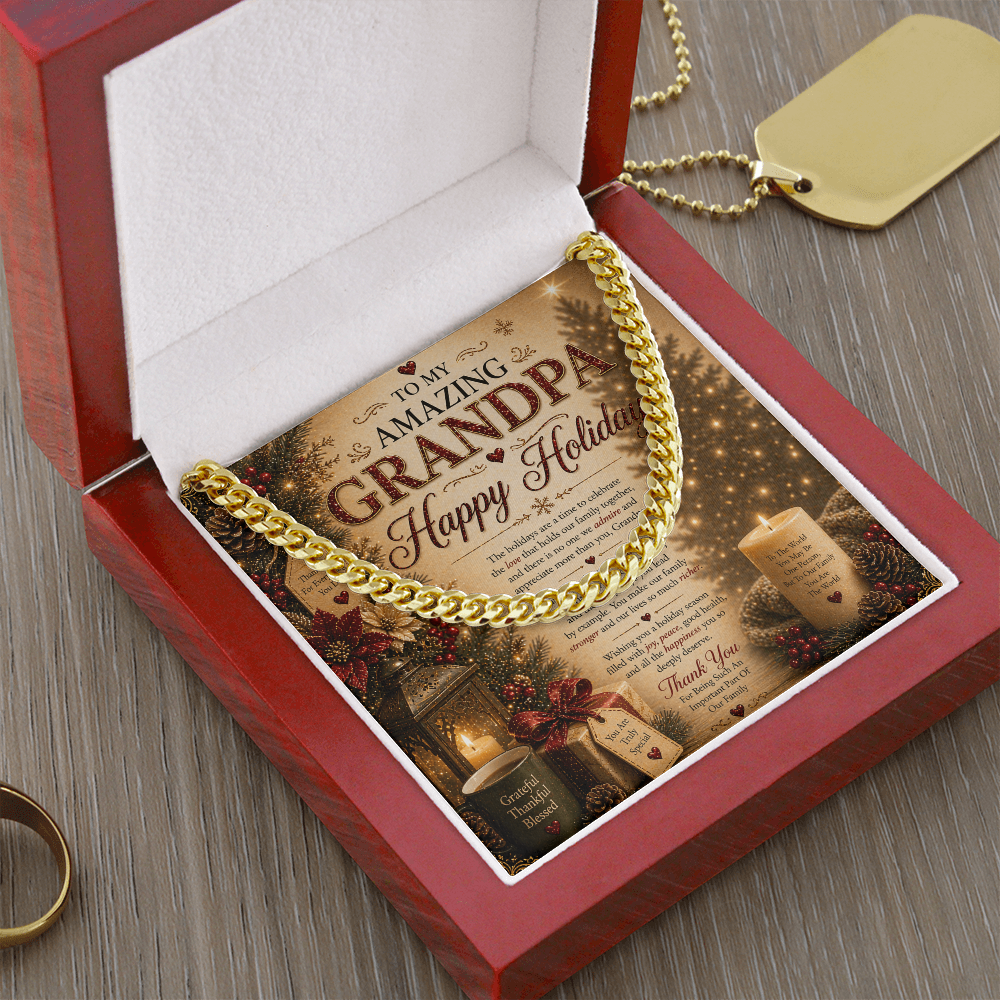 Warm & Spectacular Holidays Greeting For Grandpa Gift Set