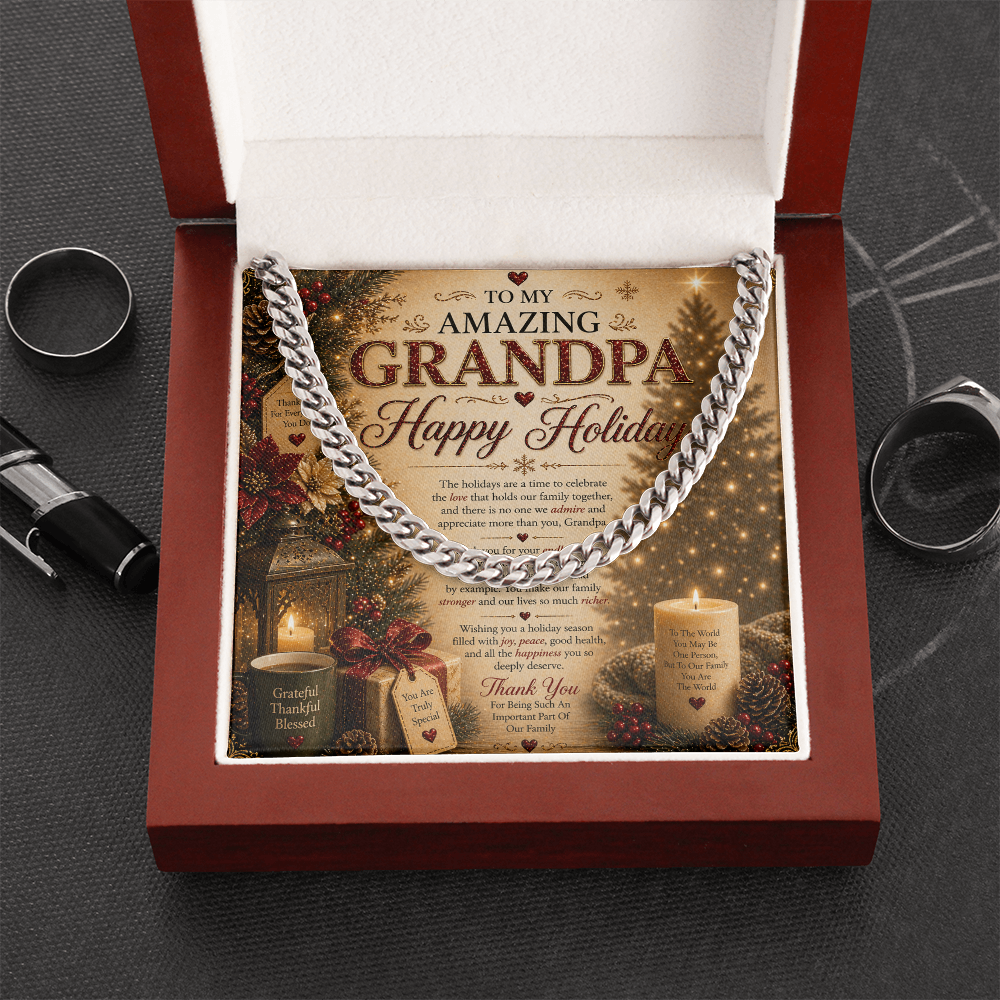 Warm & Spectacular Holidays Greeting For Grandpa Gift Set