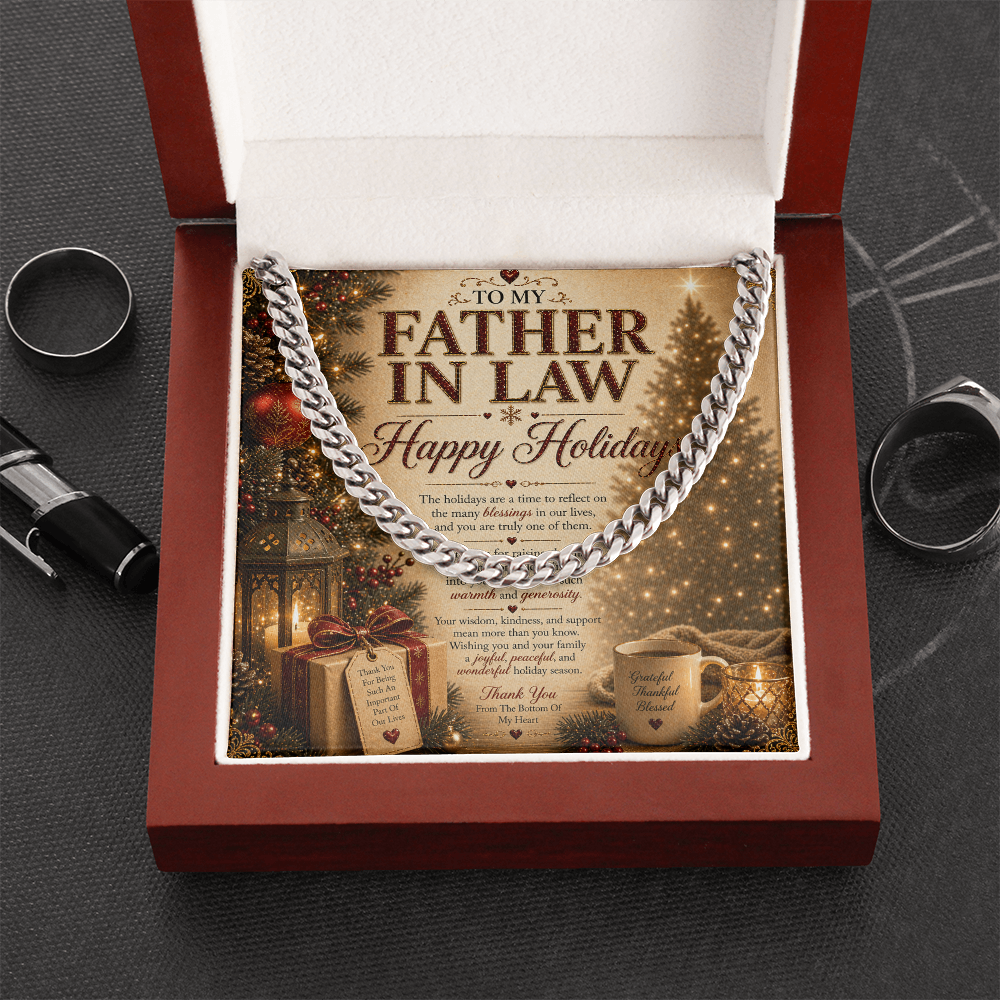 Elegant Christmas Greeting For My Father-In-Law Gift Set