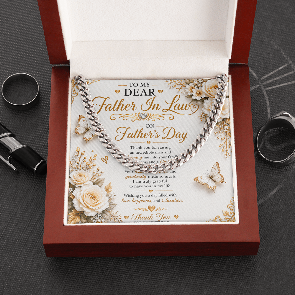 Elegant Father's Day Appreciation Card For My Father-In-Law Gift Set