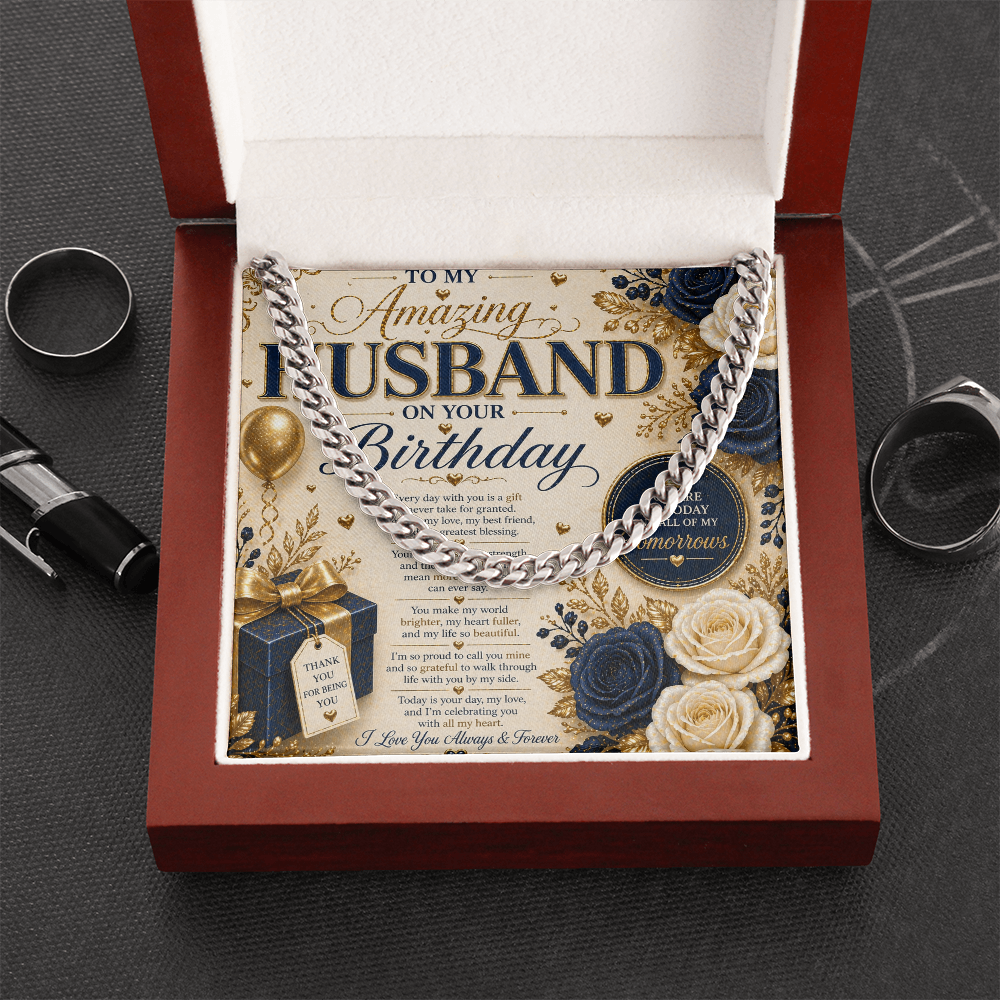 Elegant Birthday Card For My Hubby Gift Set