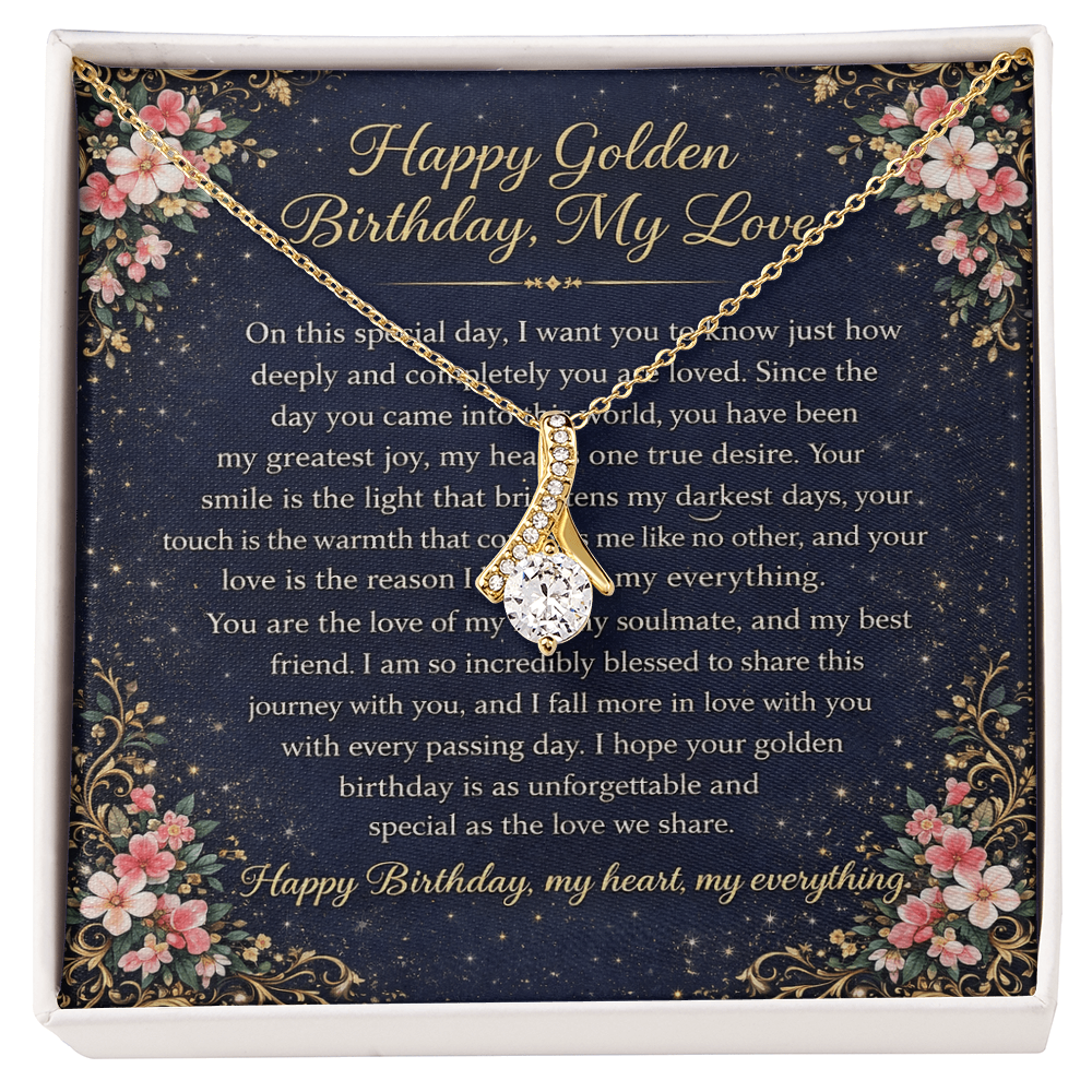 Happy Golden Birthday to My Lovely Spouse – Necklace Gift Set