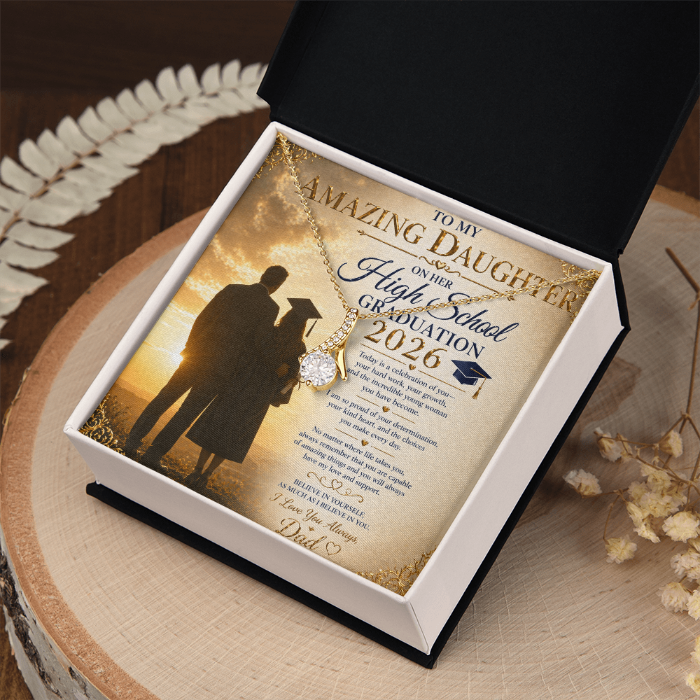 For My Daughter's High School Graduation Necklace  Gift Set