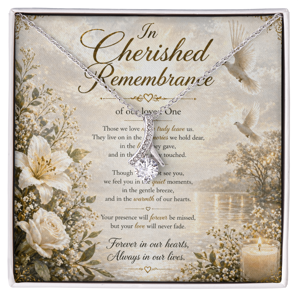 Always Cherished & Forever Missed Necklace Gift set