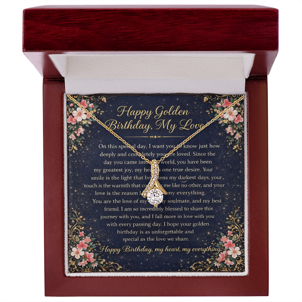 Happy Golden Birthday to My Lovely Spouse – Necklace Gift Set