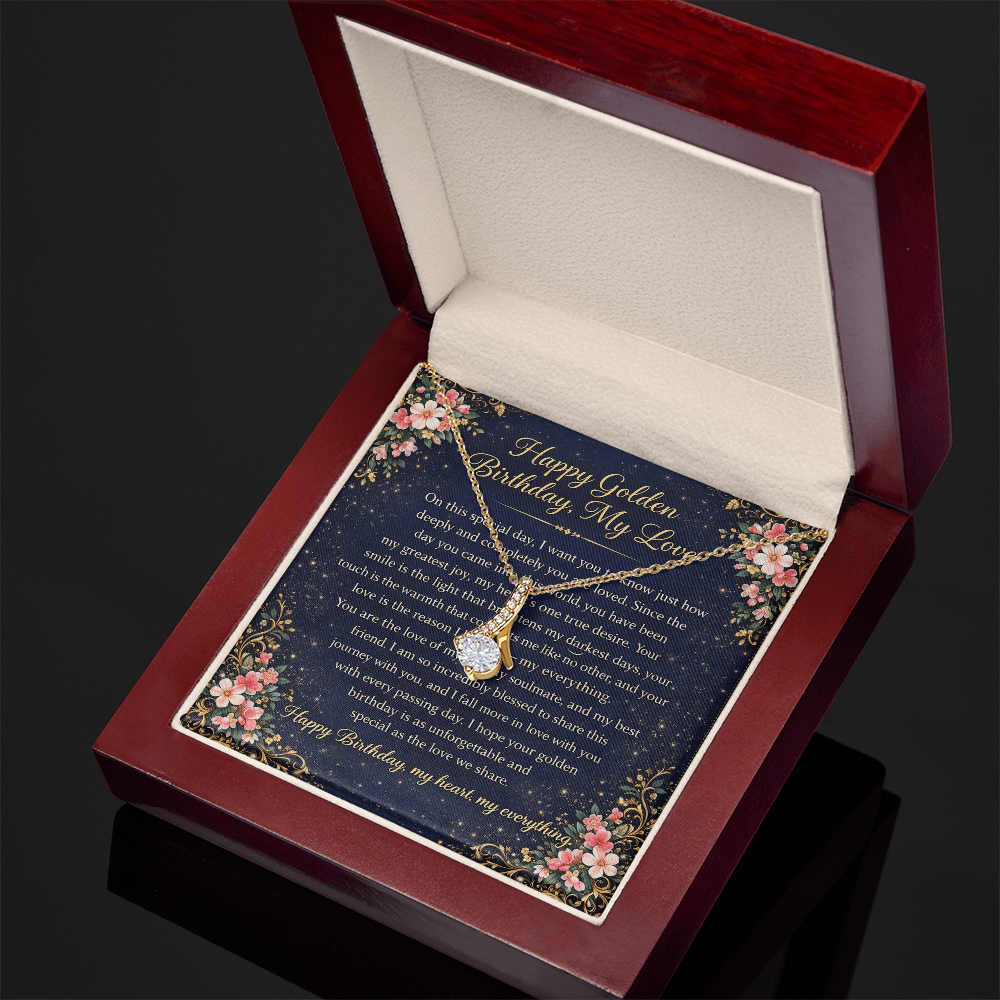Happy Golden Birthday to My Lovely Spouse – Necklace Gift Set