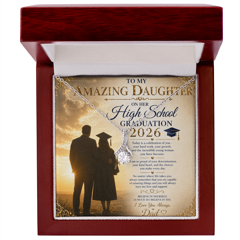 For My Daughter's High School Graduation Necklace  Gift Set