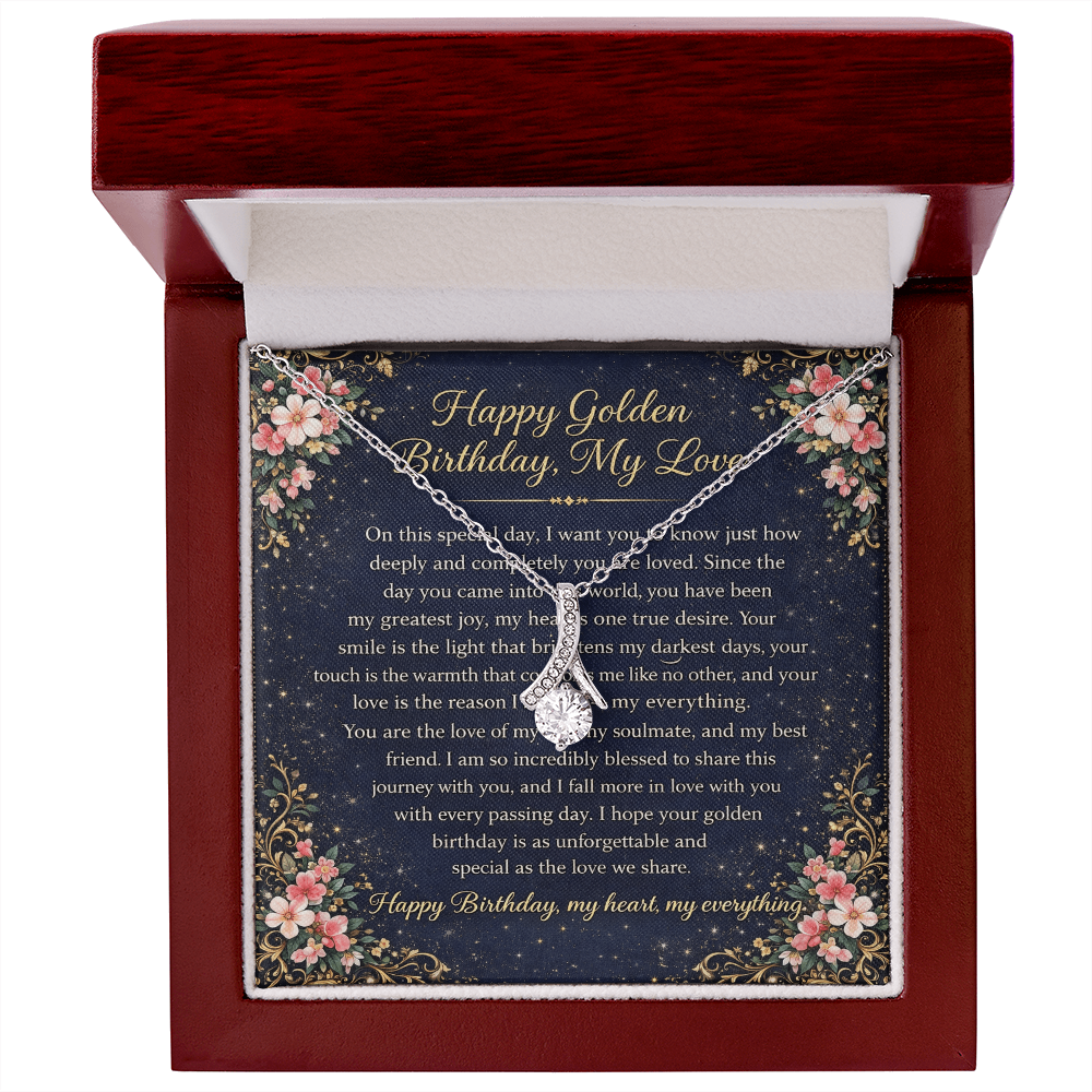 Happy Golden Birthday to My Lovely Spouse – Necklace Gift Set