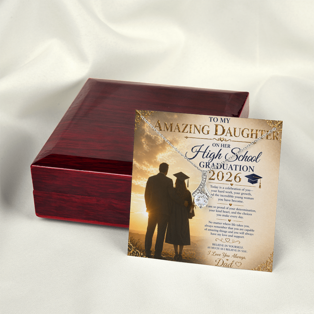 For My Daughter's High School Graduation Necklace  Gift Set