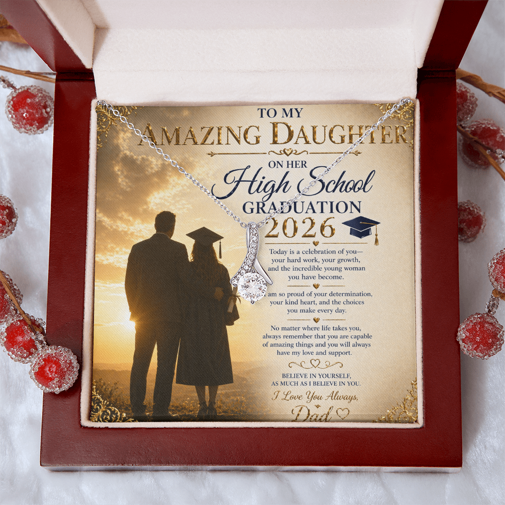 For My Daughter's High School Graduation Necklace  Gift Set