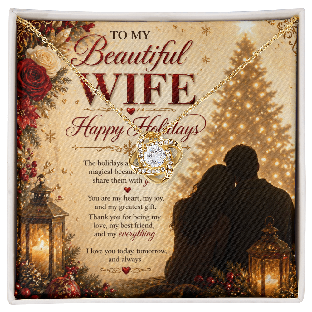 Romantic Holiday Wishing Card Scene For My Wife Set