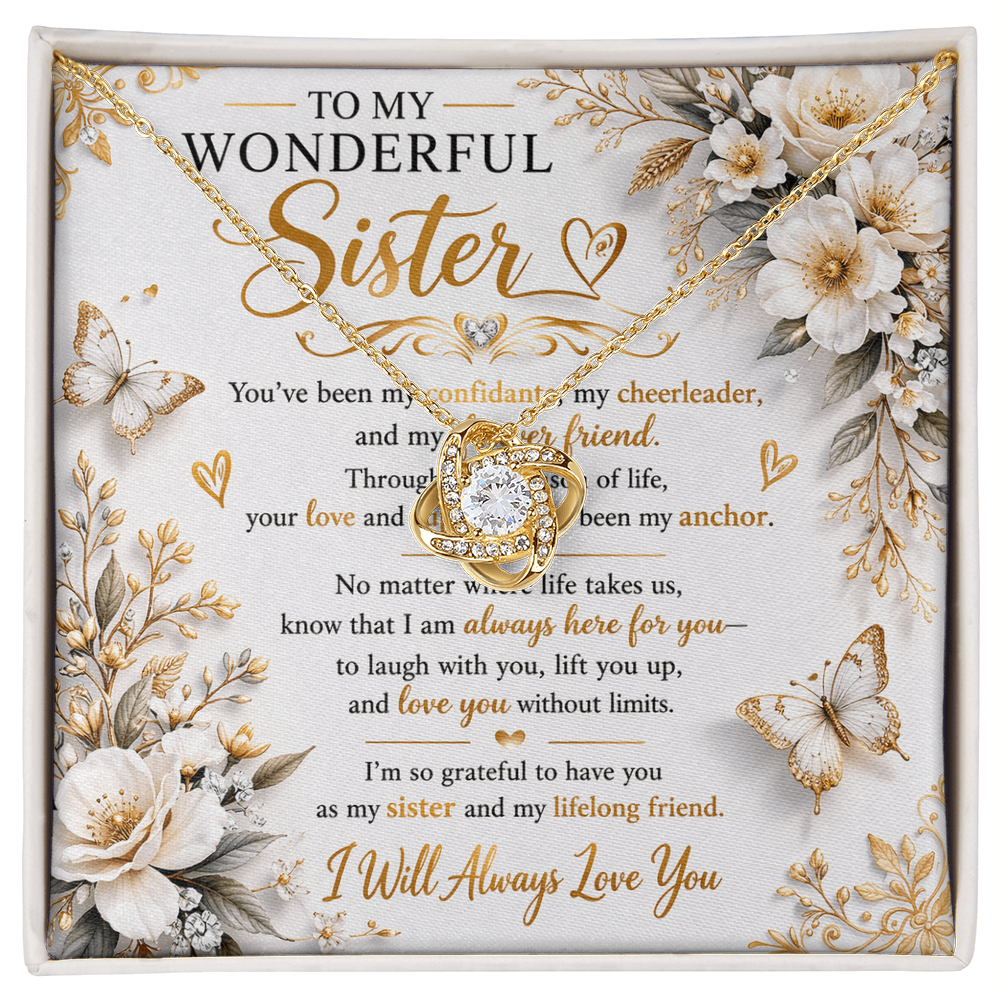 To My Wonderful Sister Necklace Gift Set