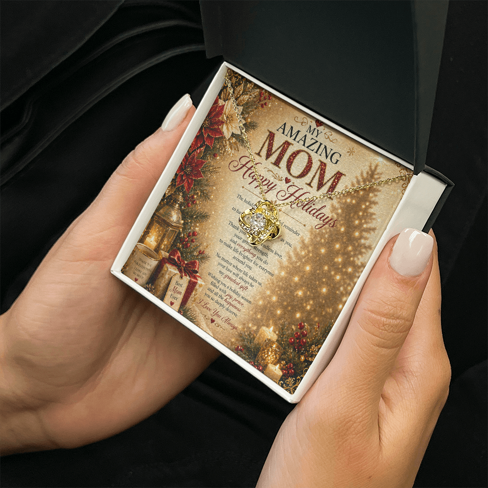 Elegant Holiday Wishes Card For Mom Gift Set