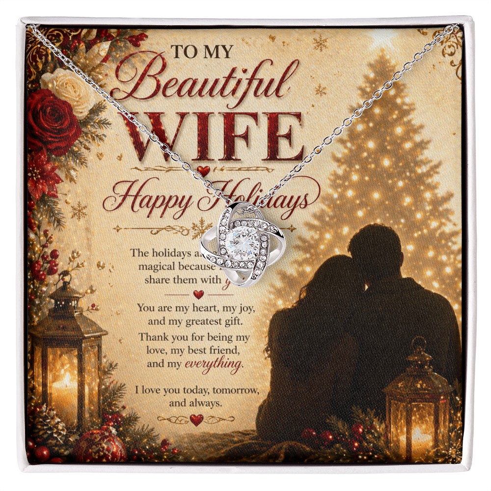 Romantic Holiday Wishing Card Scene For My Wife Set