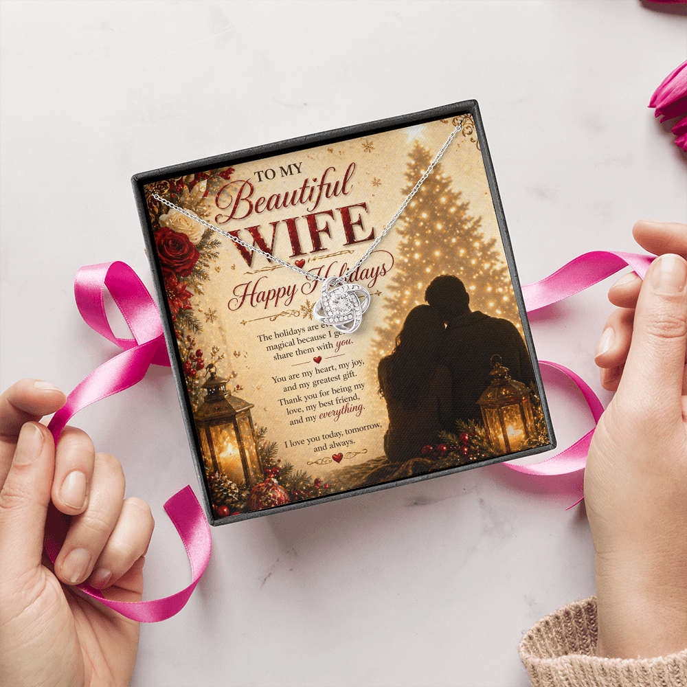Romantic Holiday Wishing Card Scene For My Wife Set