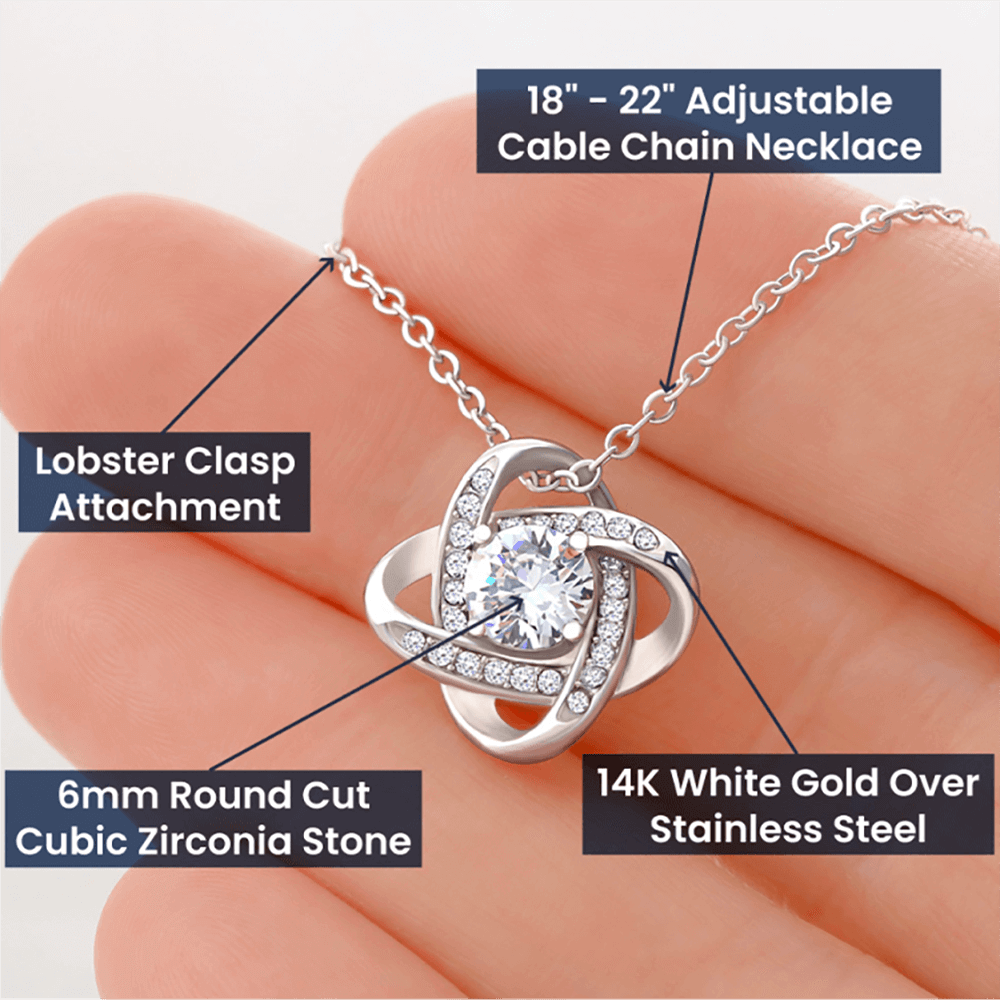 To My Beautiful Girl – Love Knot Necklace Gift Set
