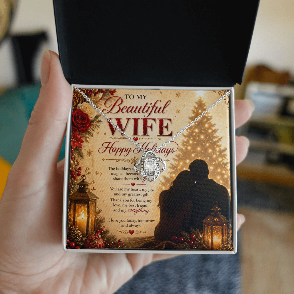 Romantic Holiday Wishing Card Scene For My Wife Set