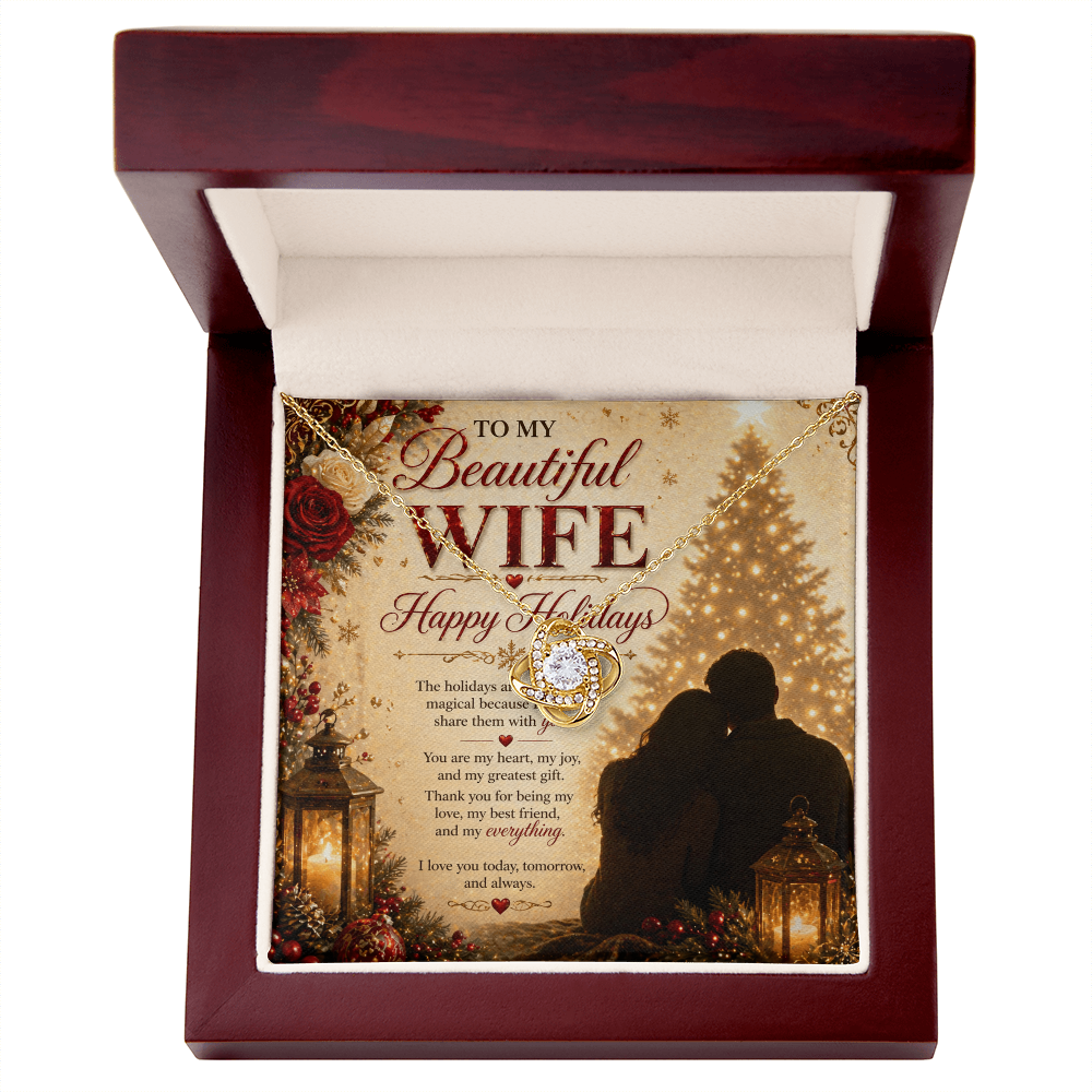 Romantic Holiday Wishing Card Scene For My Wife Set