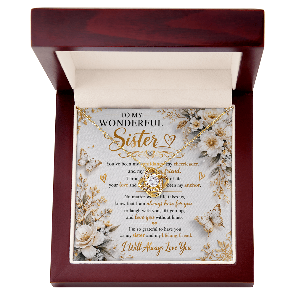 To My Wonderful Sister Necklace Gift Set