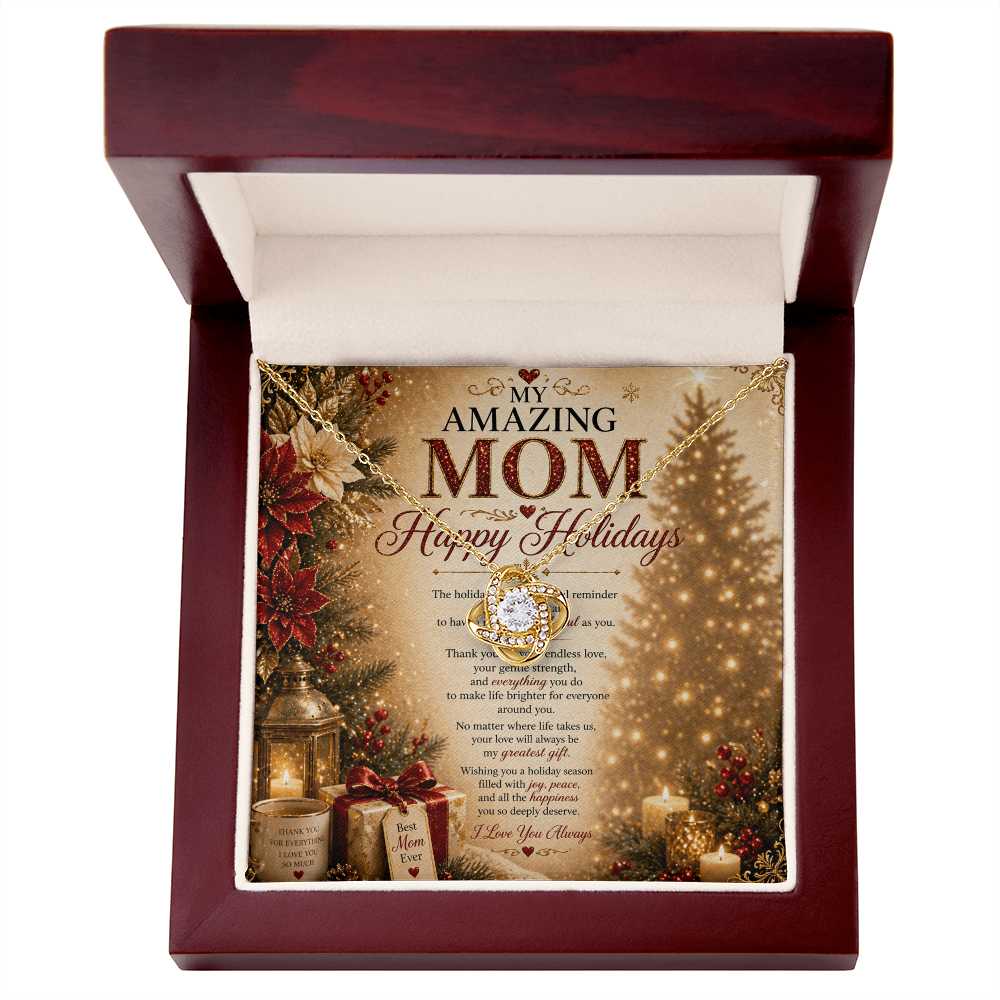 Elegant Holiday Wishes Card For Mom Gift Set