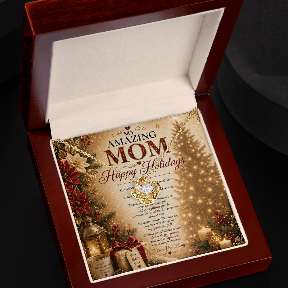 Elegant Holiday Wishes Card For Mom Gift Set
