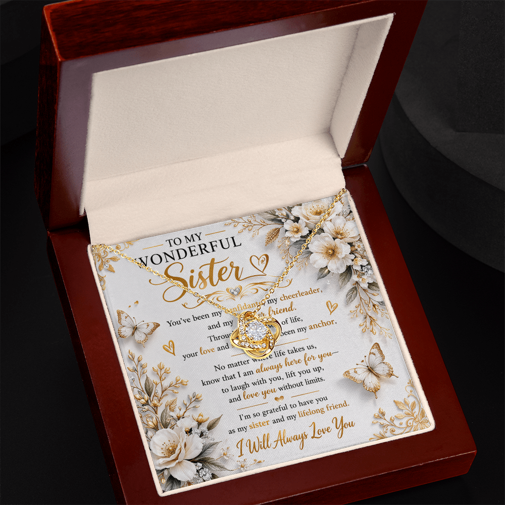 To My Wonderful Sister Necklace Gift Set