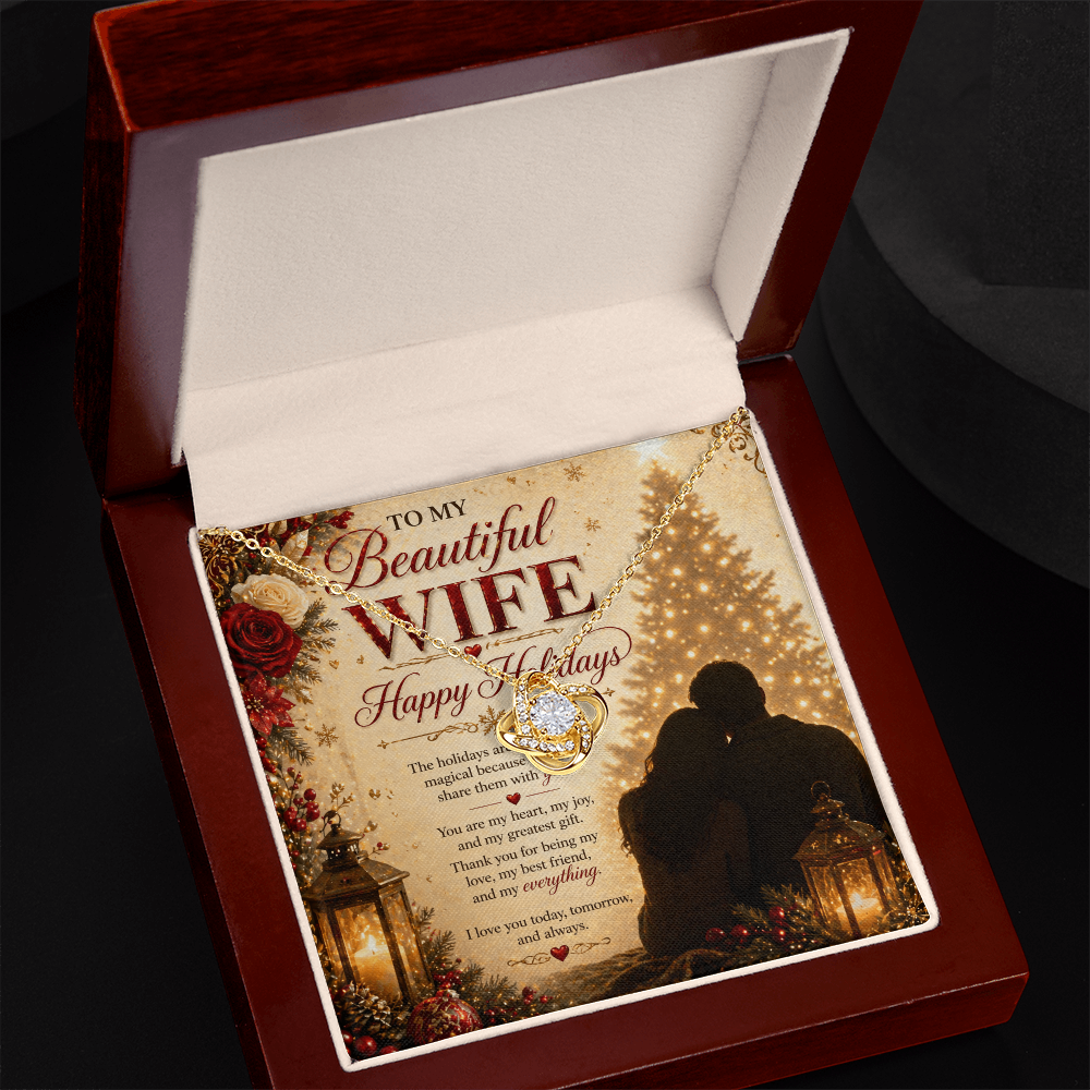 Romantic Holiday Wishing Card Scene For My Wife Set