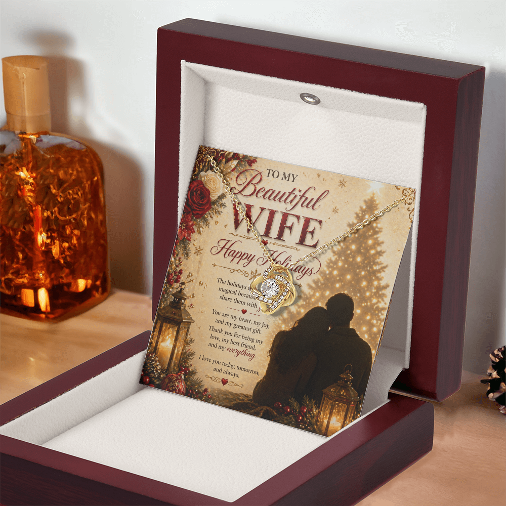 Romantic Holiday Wishing Card Scene For My Wife Set