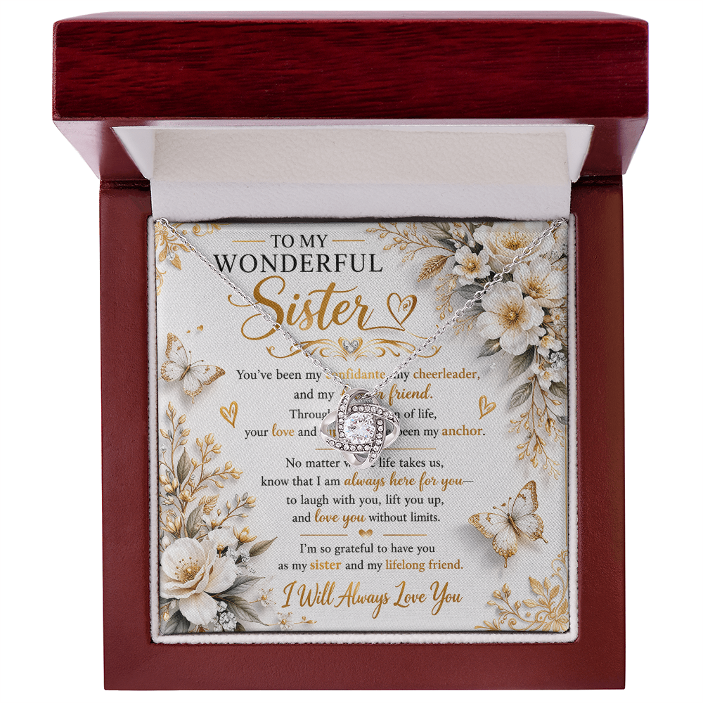 To My Wonderful Sister Necklace Gift Set