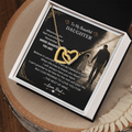 Daughter's Gift Set From Dad – Interlocking Hearts Necklace
