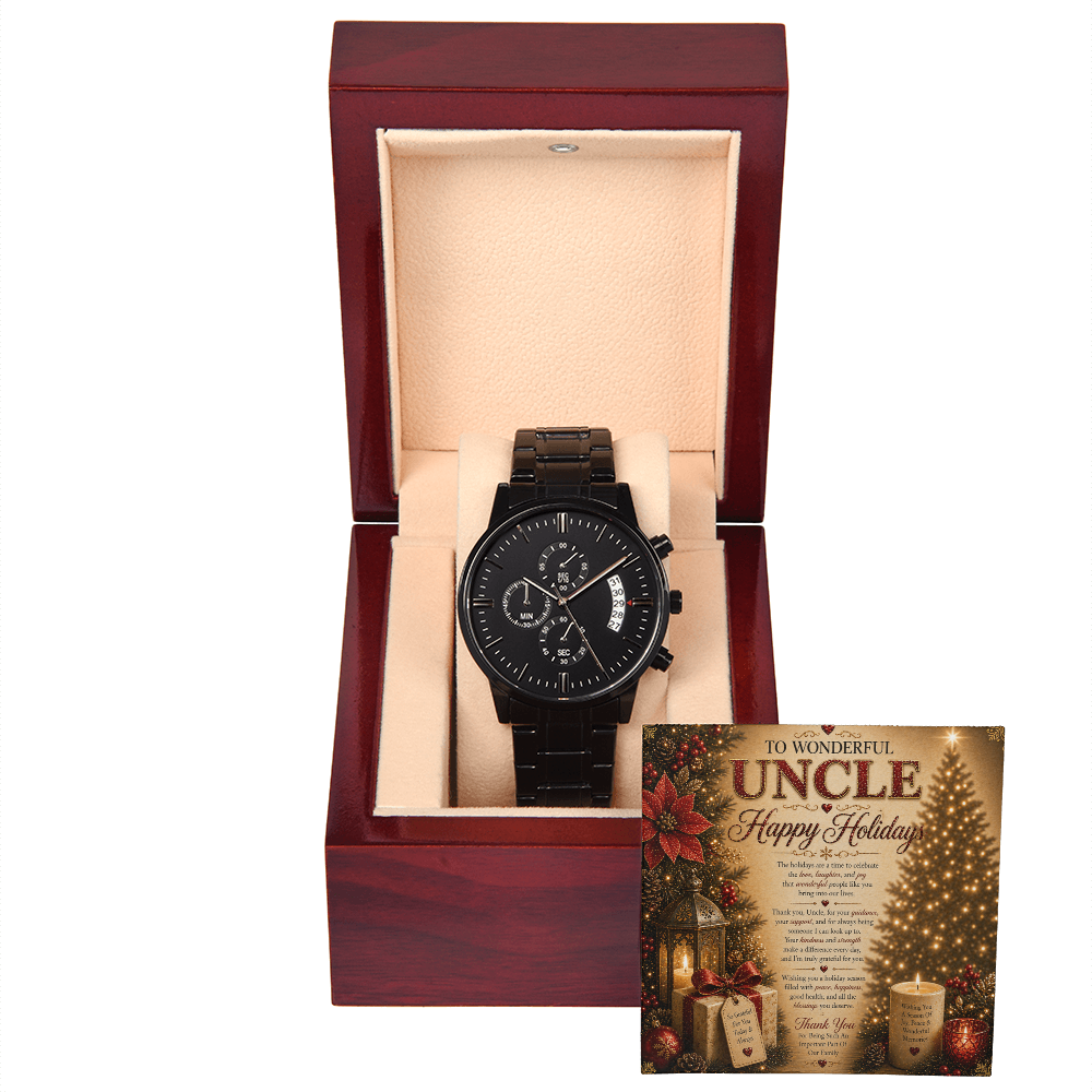 Magnificent Holidays Greeting Card For My Beloved Uncle Gift Set