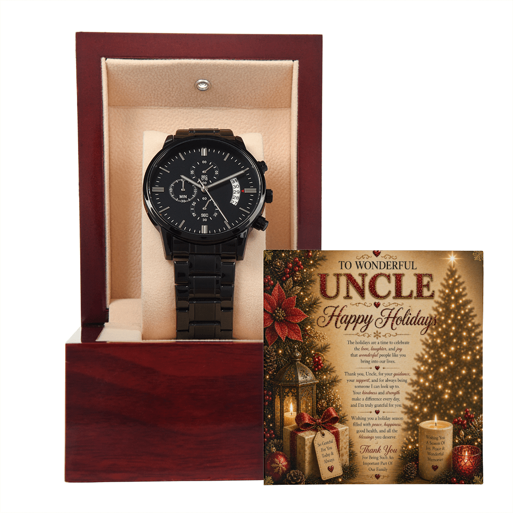 Magnificent Holidays Greeting Card For My Beloved Uncle Gift Set