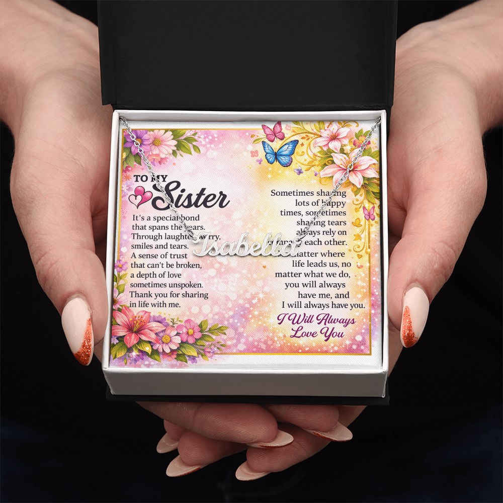 To My Sister – Customized Necklace Gift Set