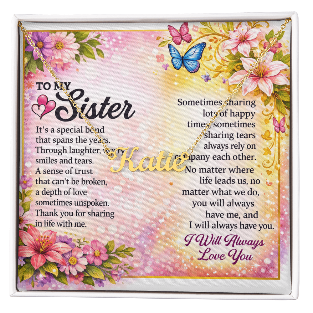 To My Sister – Customized Necklace Gift Set