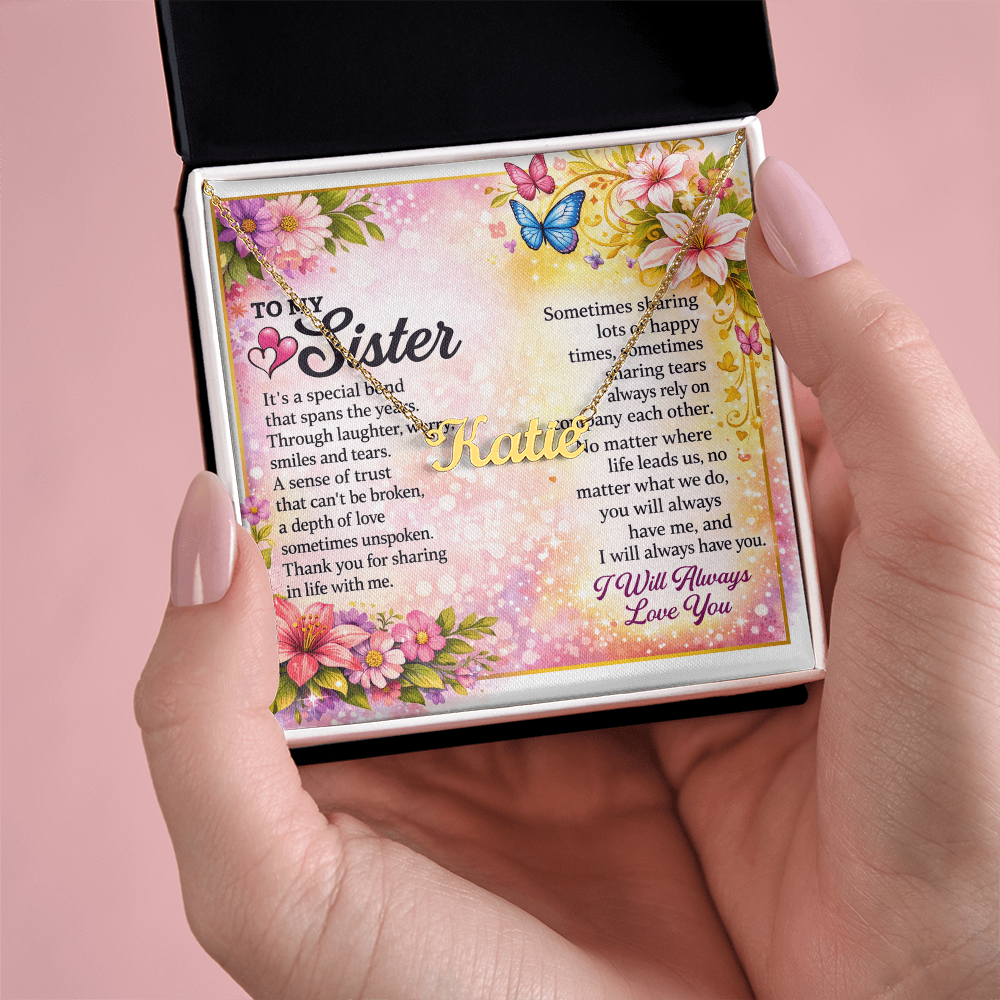 To My Sister – Customized Necklace Gift Set