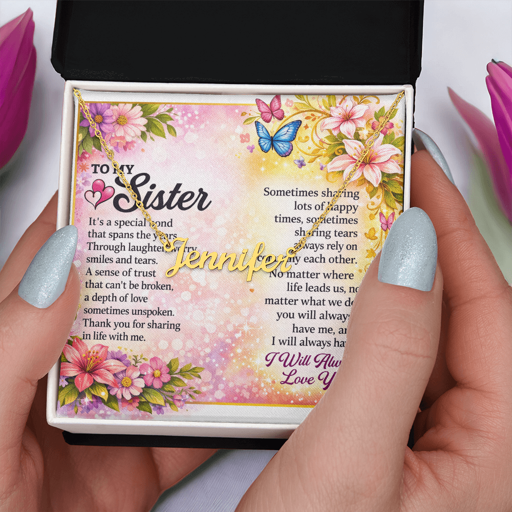 To My Sister – Customized Necklace Gift Set