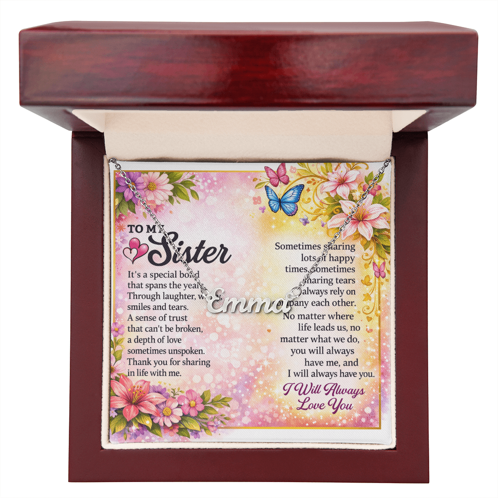 To My Sister – Customized Necklace Gift Set