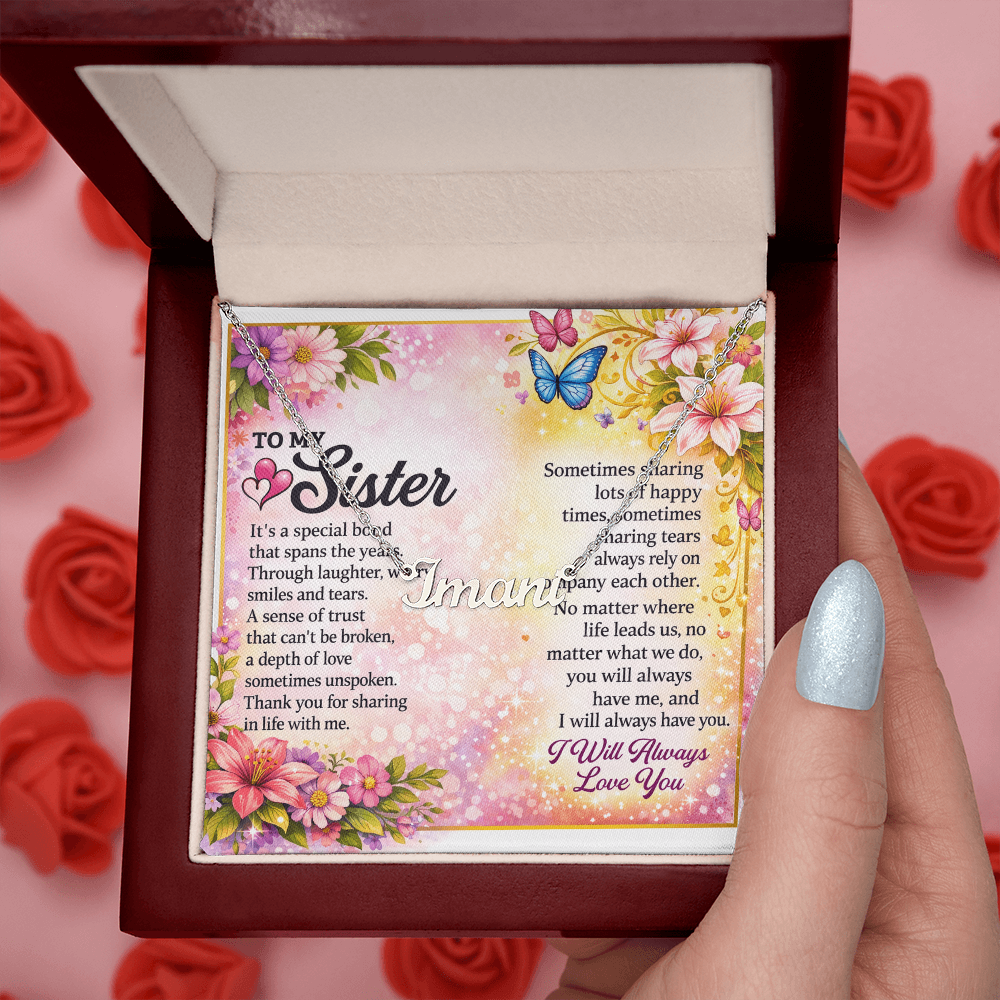 To My Sister – Customized Necklace Gift Set