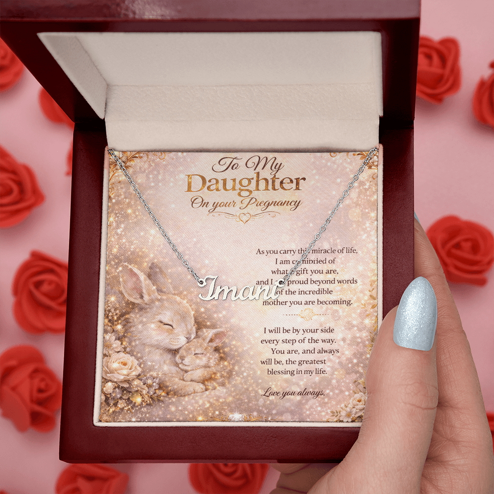 To My Princess's Pregnancy – Customized Necklace Gift Set