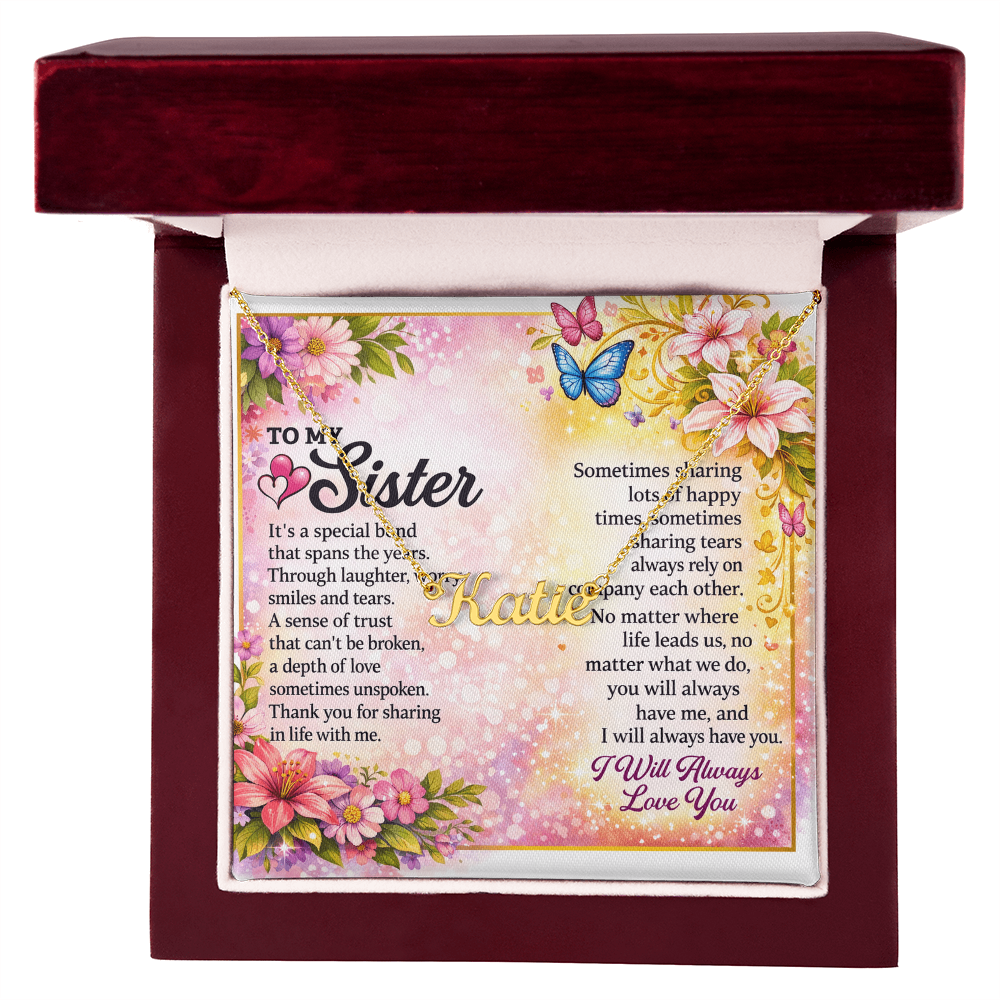 To My Sister – Customized Necklace Gift Set
