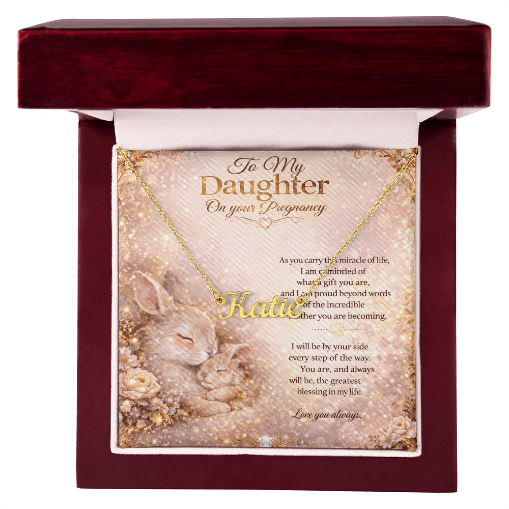 To My Princess's Pregnancy – Customized Necklace Gift Set