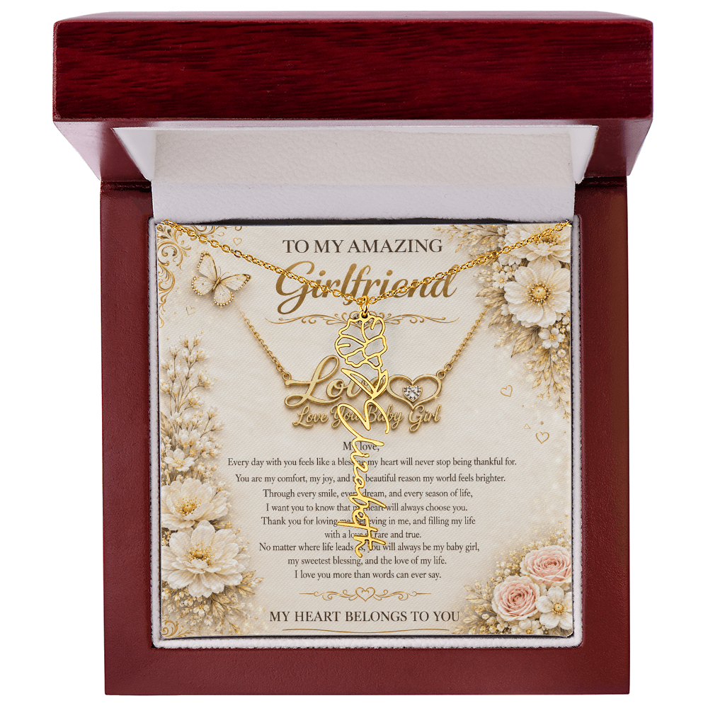 Customized Luxurious romantic jewelry card for My Girlfriend