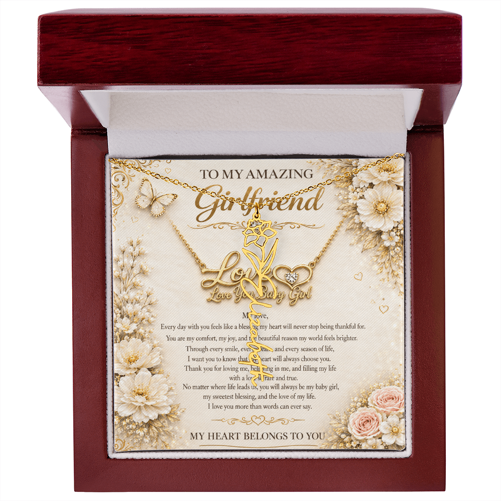 Customized Luxurious romantic jewelry card for My Girlfriend